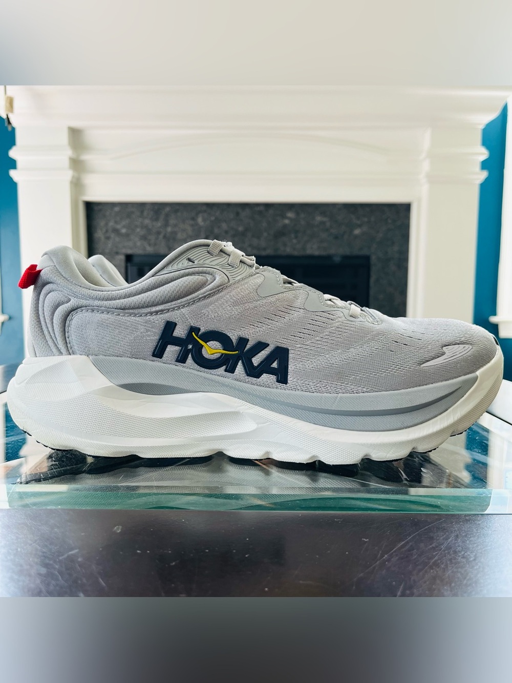 Sz 10.5 Hoka One Gaviota 6 Men's Running Shoes Stellar Grey/Stardust Sneakers.